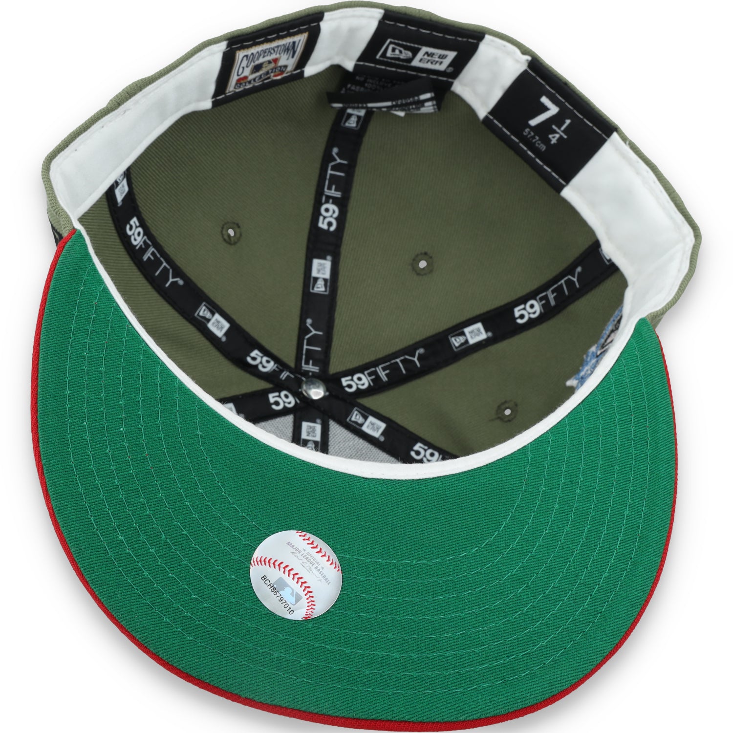 New Era Los Angeles Angels 40th Anniversary Side Patch 59FIFTY Fitted Hat- Olive Green