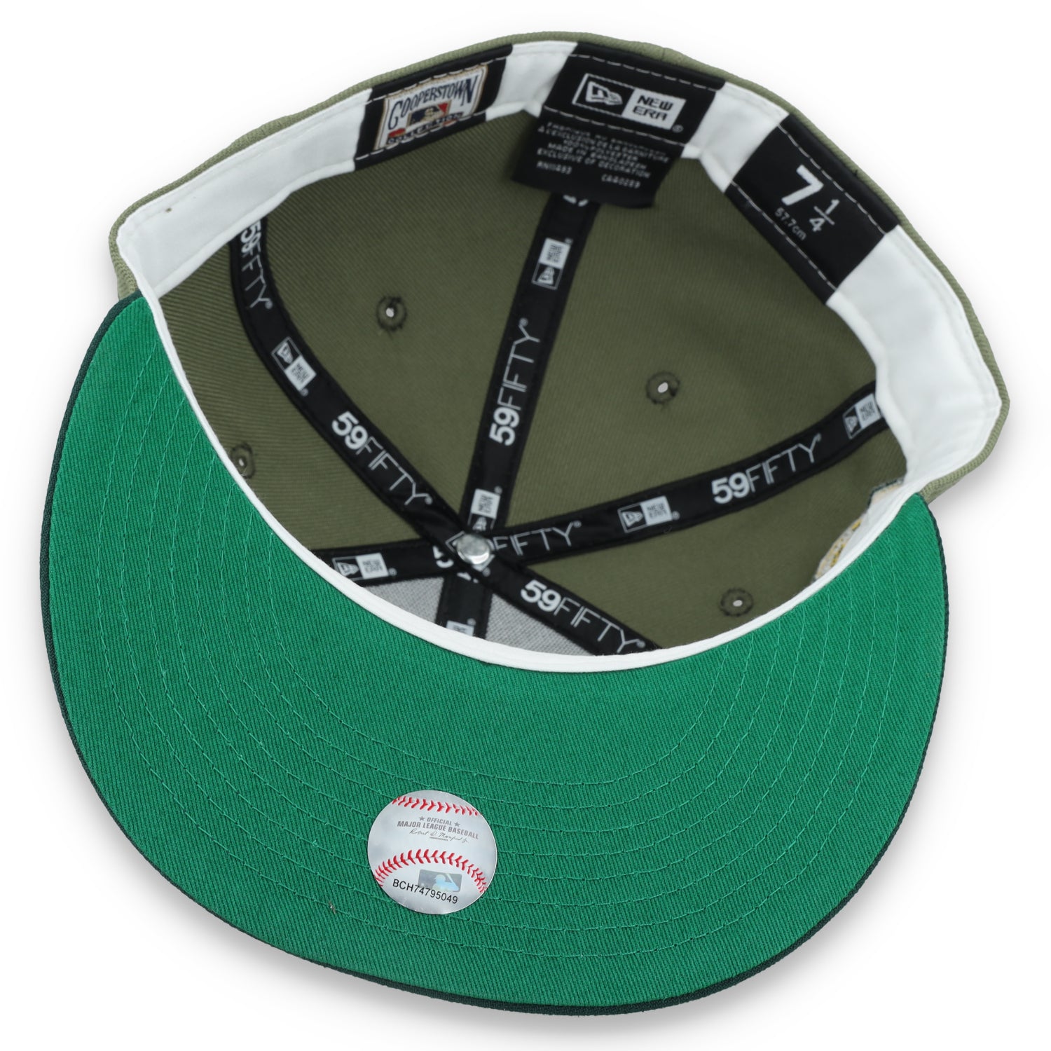 New Era Oakland Athletics 40th Anniversary Side Patch 59FIFTY Fitted Hat- Olive Green