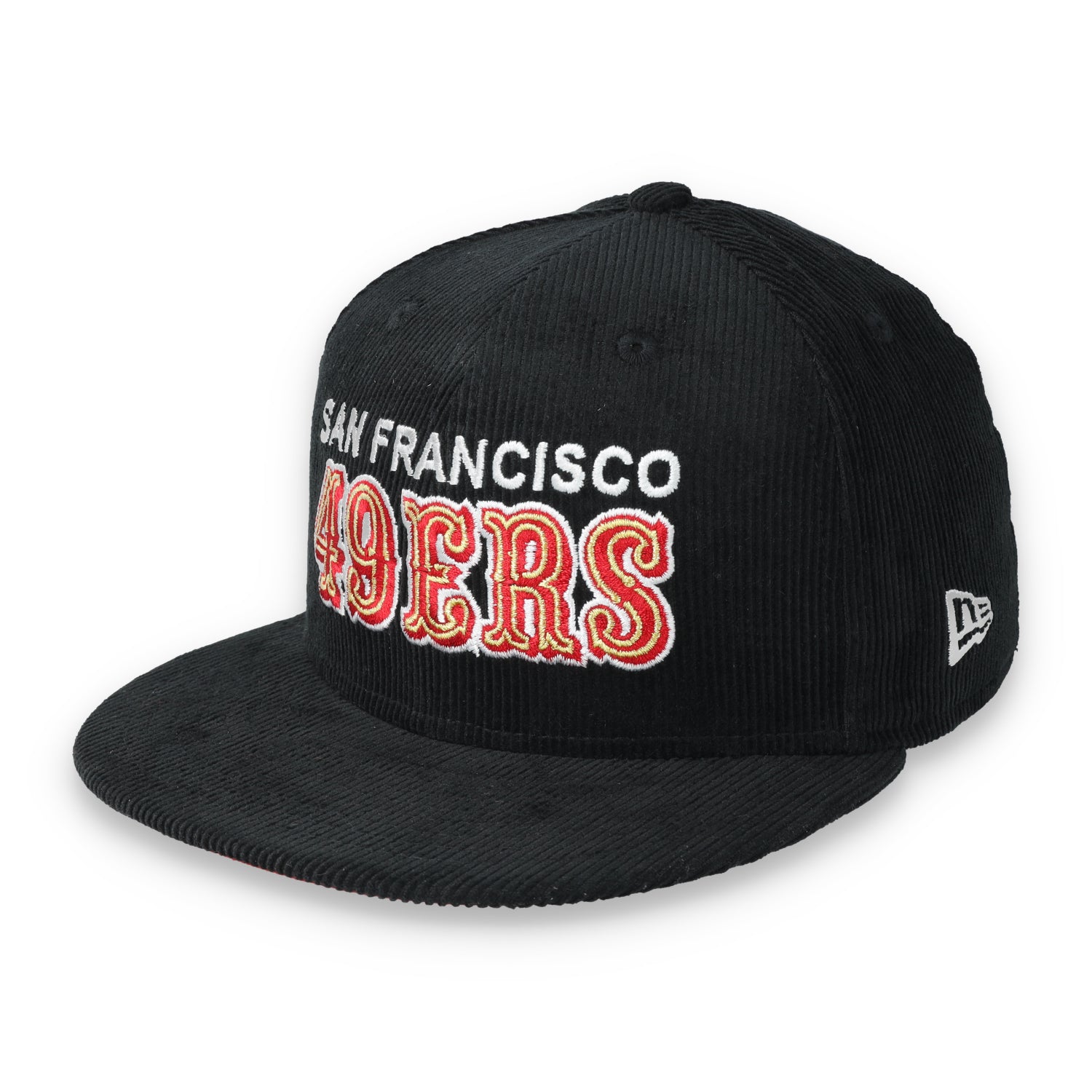 Exclusive San Francisco 49ers Corduroy 59FIFTY Fitted, 40th Anniversary Side Patch 59FIFTY Fitted Hat-Black