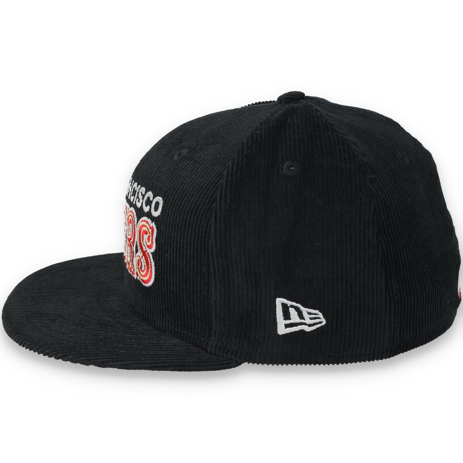 Exclusive San Francisco 49ers Corduroy 59FIFTY Fitted, 40th Anniversary Side Patch 59FIFTY Fitted Hat-Black