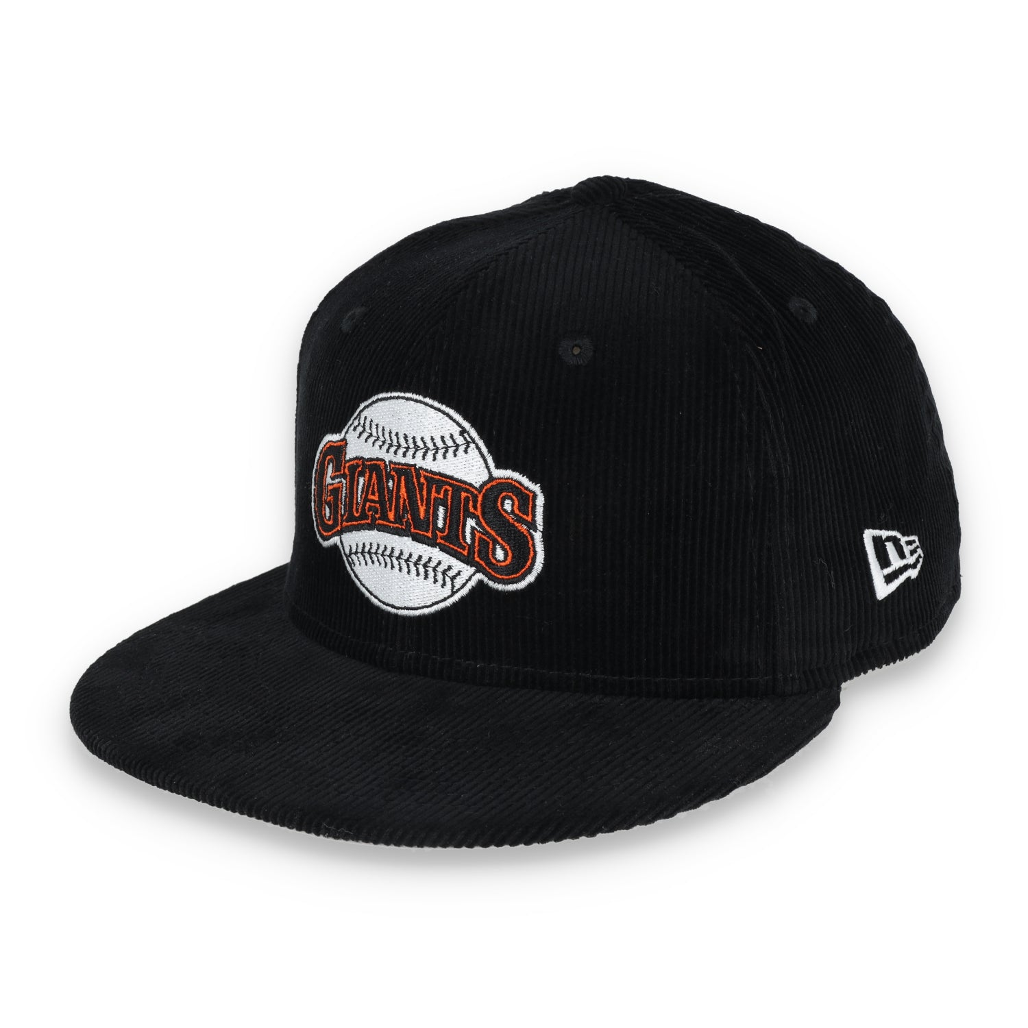 New Era San Francisco Giants Side Patch Corduroy Fitted Hat-Black
