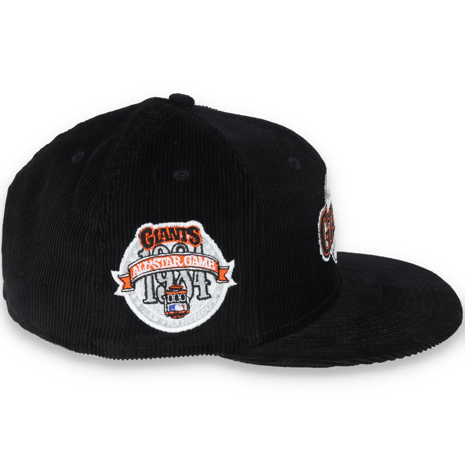 New Era San Francisco Giants Side Patch Corduroy Fitted Hat-Black