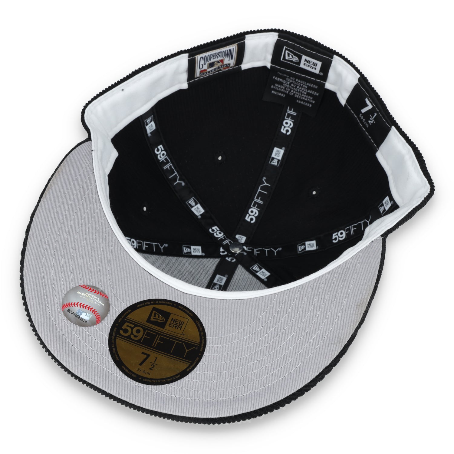 New Era San Francisco Giants Side Patch Corduroy Fitted Hat-Black