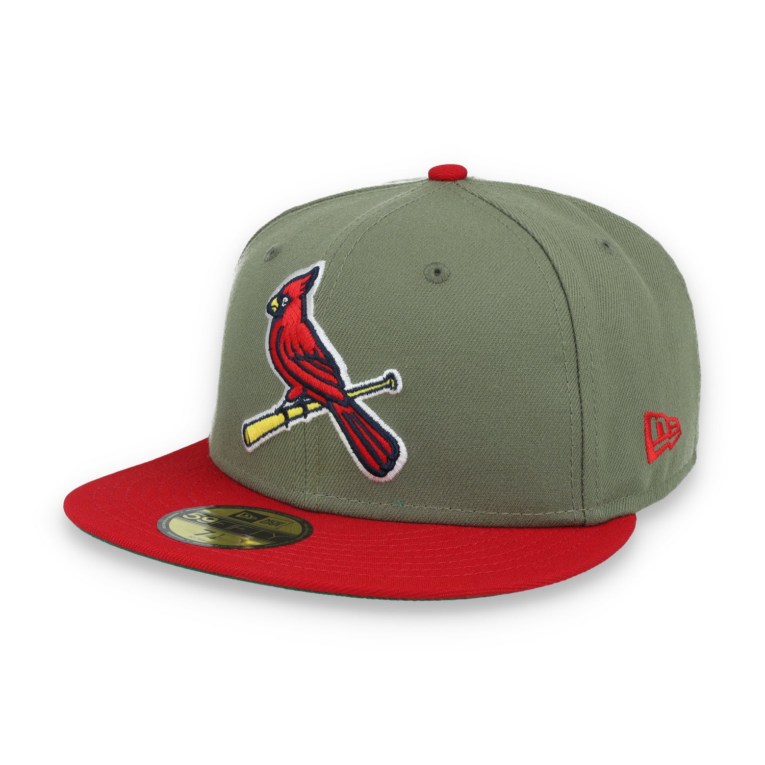 New Era St Louis Cardinals Final Season Side Patch 59FIFTY Fitted Hat-Olive Green