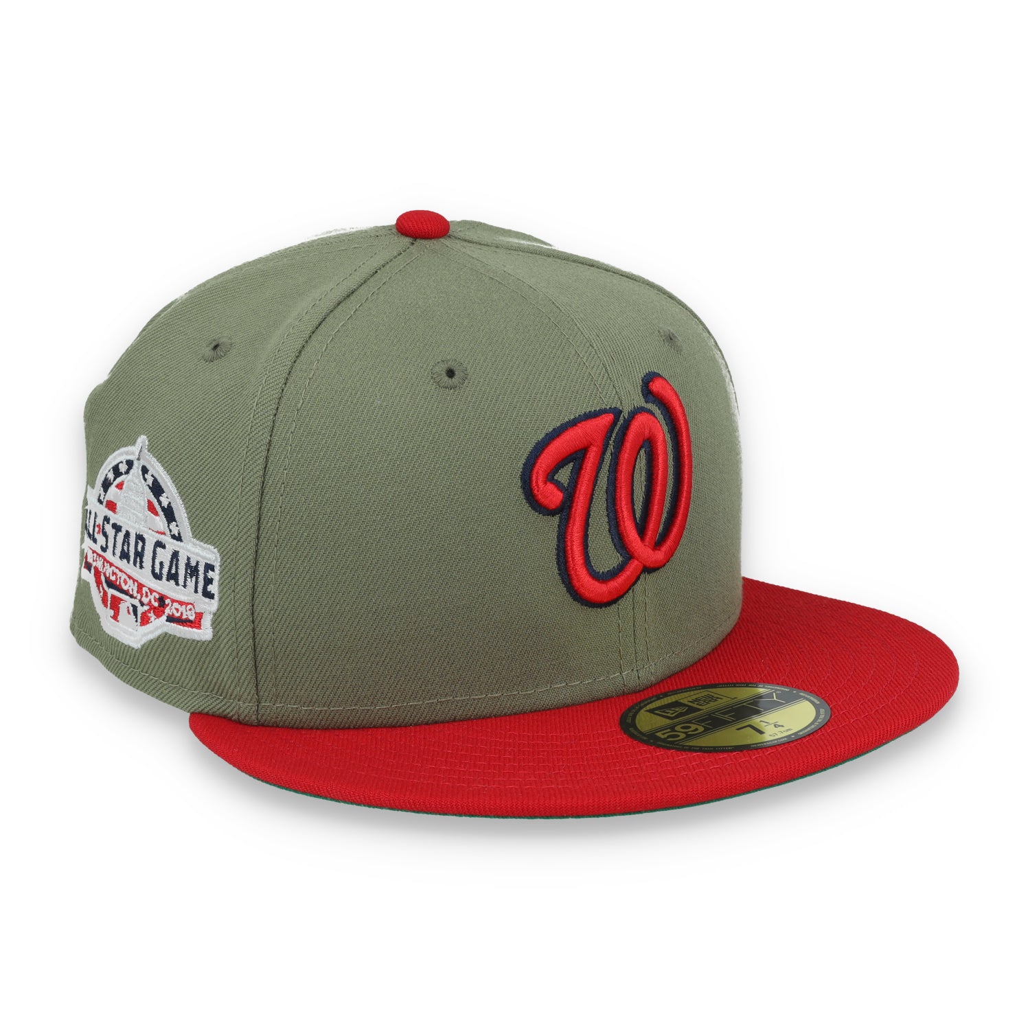 New Era Washington Nationals 2018 All Star Game Side Patch 59FIFTY Fitted Hat- Olive Gren