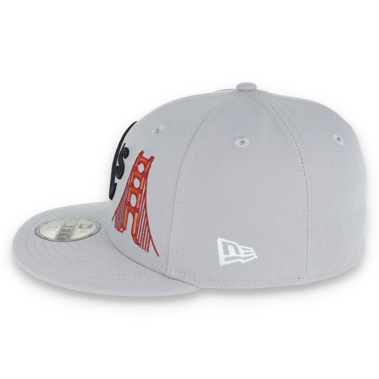 New Era Oakland Athletics Bay Bridge Patch 59FIFTY Fitted-Grey