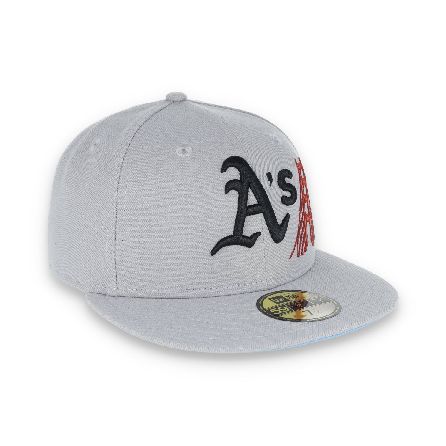 New Era Oakland Athletics Bay Bridge Patch 59FIFTY Fitted-Grey