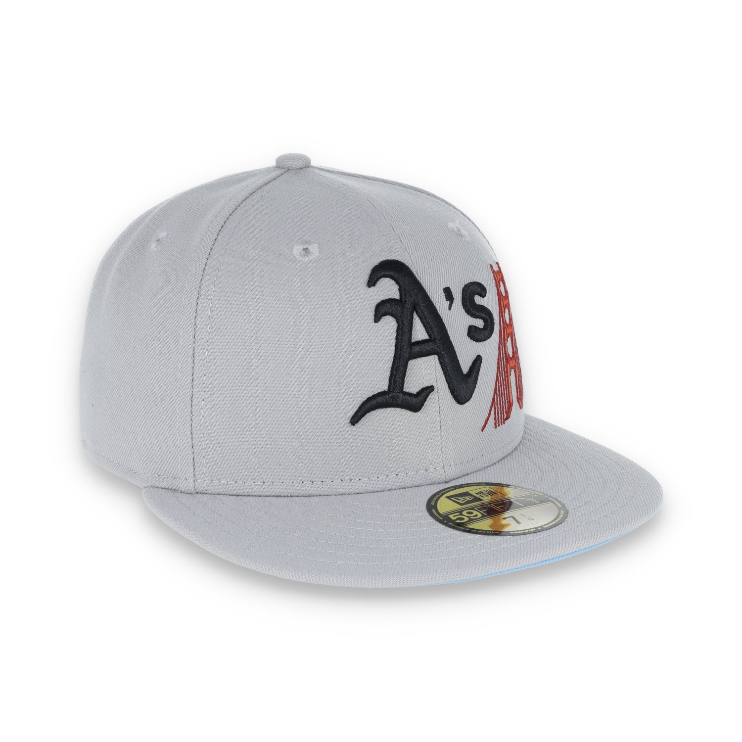 New Era Oakland Athletics Bay Bridge Patch 59FIFTY Fitted-Grey