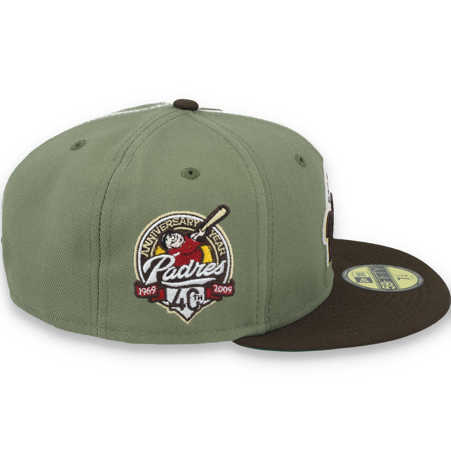 New Era San Diego Padres 40th Anniversary Side Patch 59FIFTY Fitted Hat- Olive Green