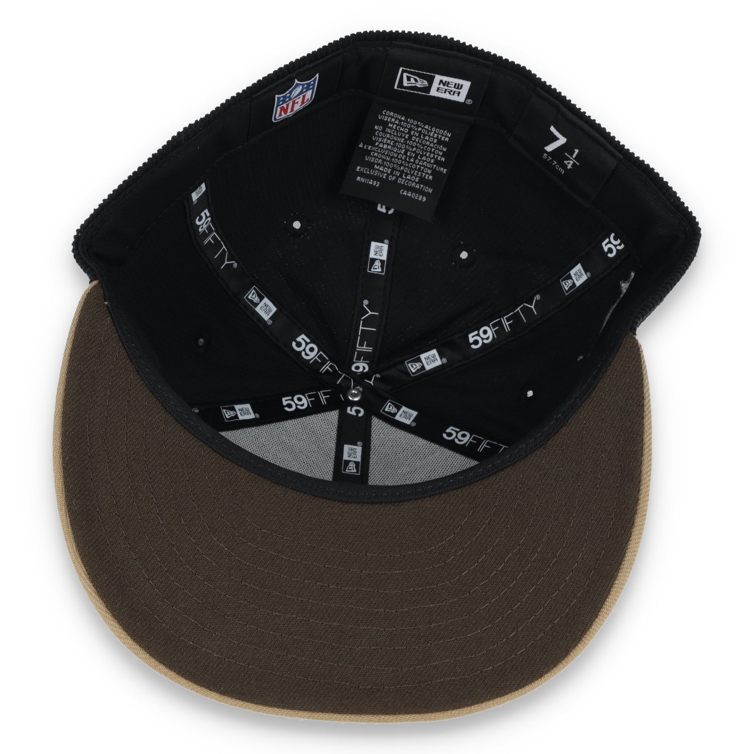 New Era Las Vegas Raiders 50th Anniversary Side Patch 59fifty Fitted Hat- Khaki