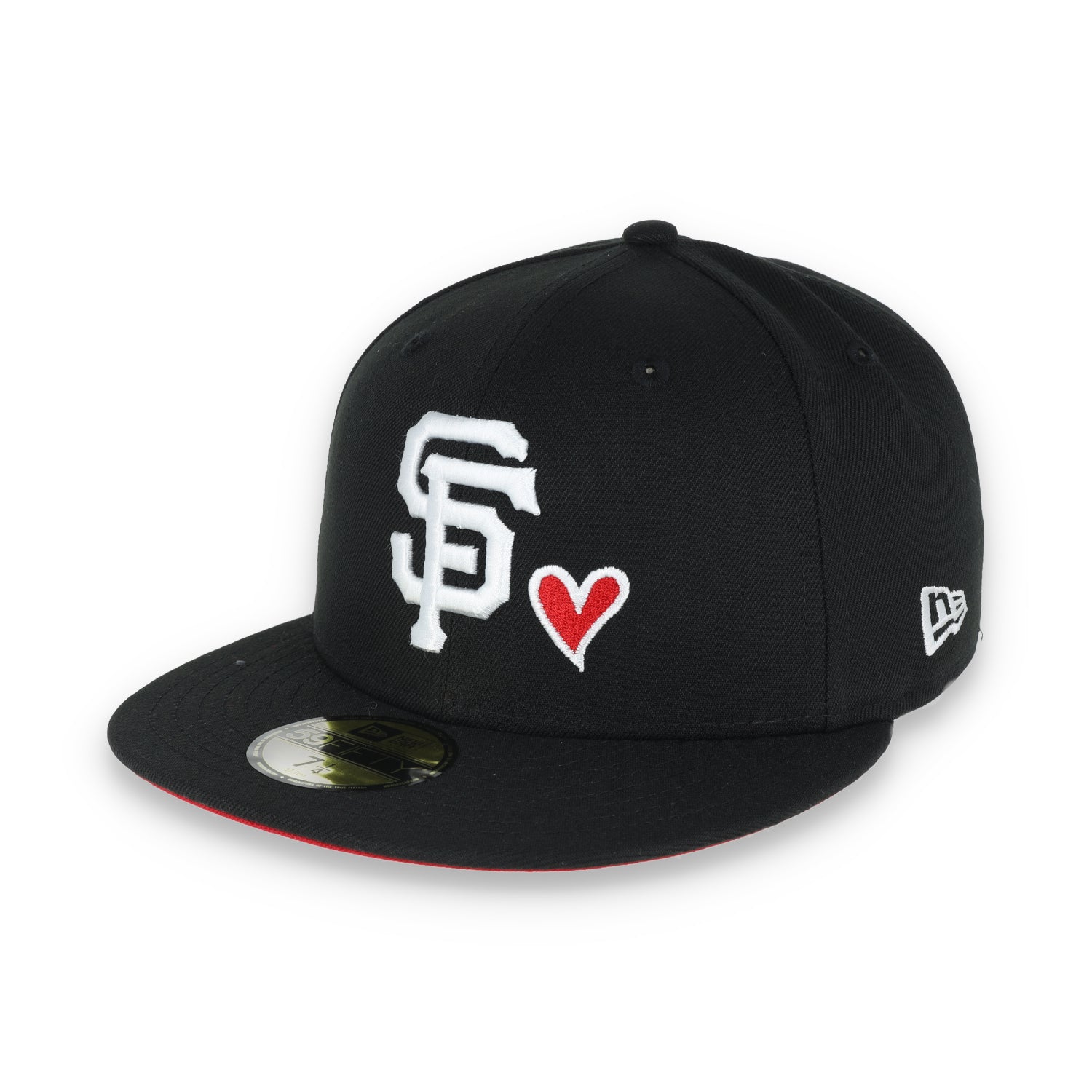 New Era San Francisco Giants 2012 World Series Red Heart Side Patch 59FIFTY Fitted-Black/Red