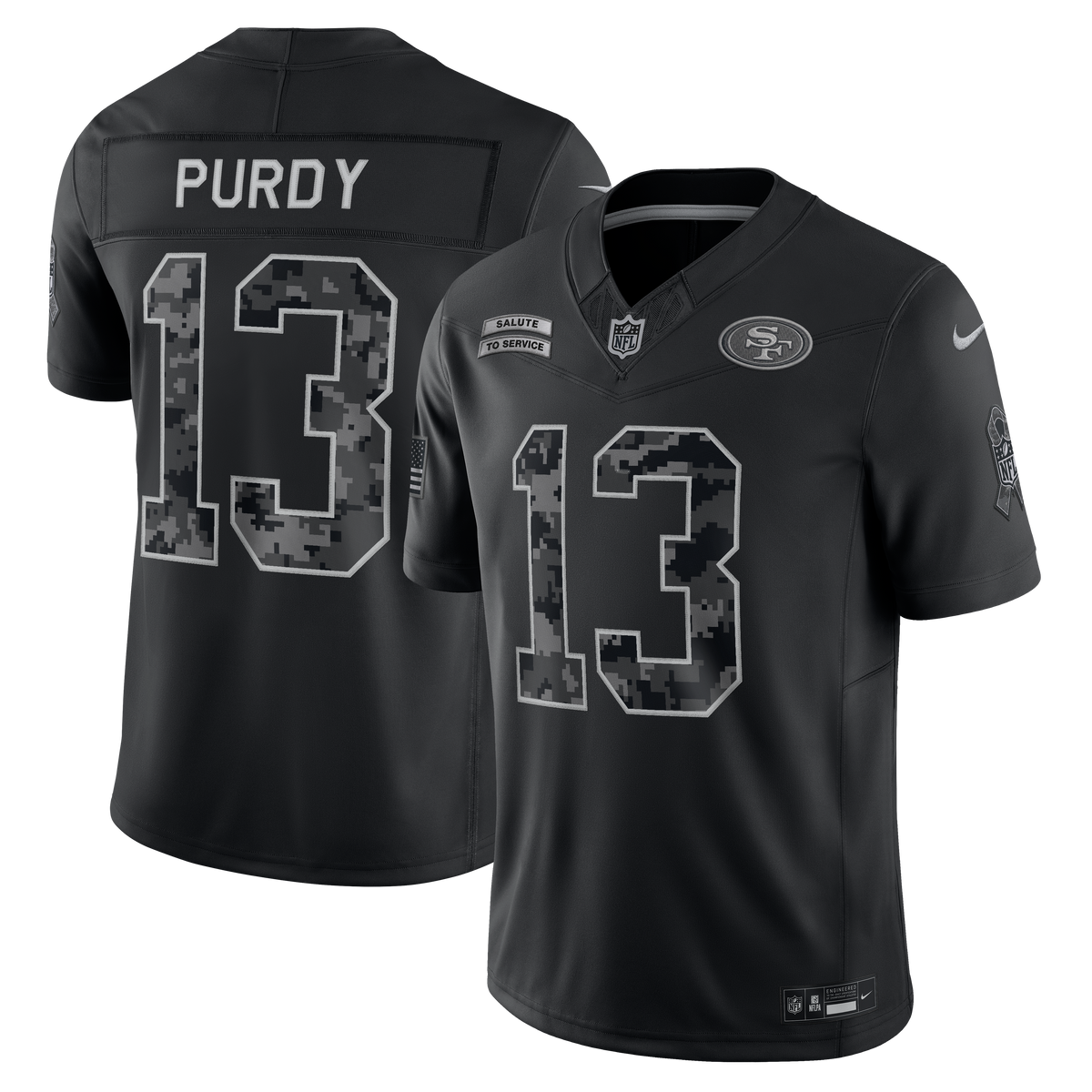 Nike San Francisco 49ers Brock Purdy 2026 Salute to Service Stitched Limited Jersey
