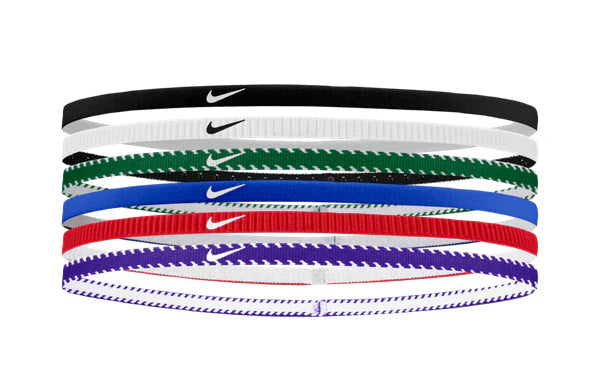 Nike Flex Classic Slim Headbands 6-Pack - Royal/University Red/White