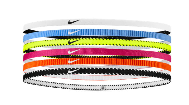 Nike Flex Classic Slim Headbands 6-Pack - Volt/Vivid Pink/White
