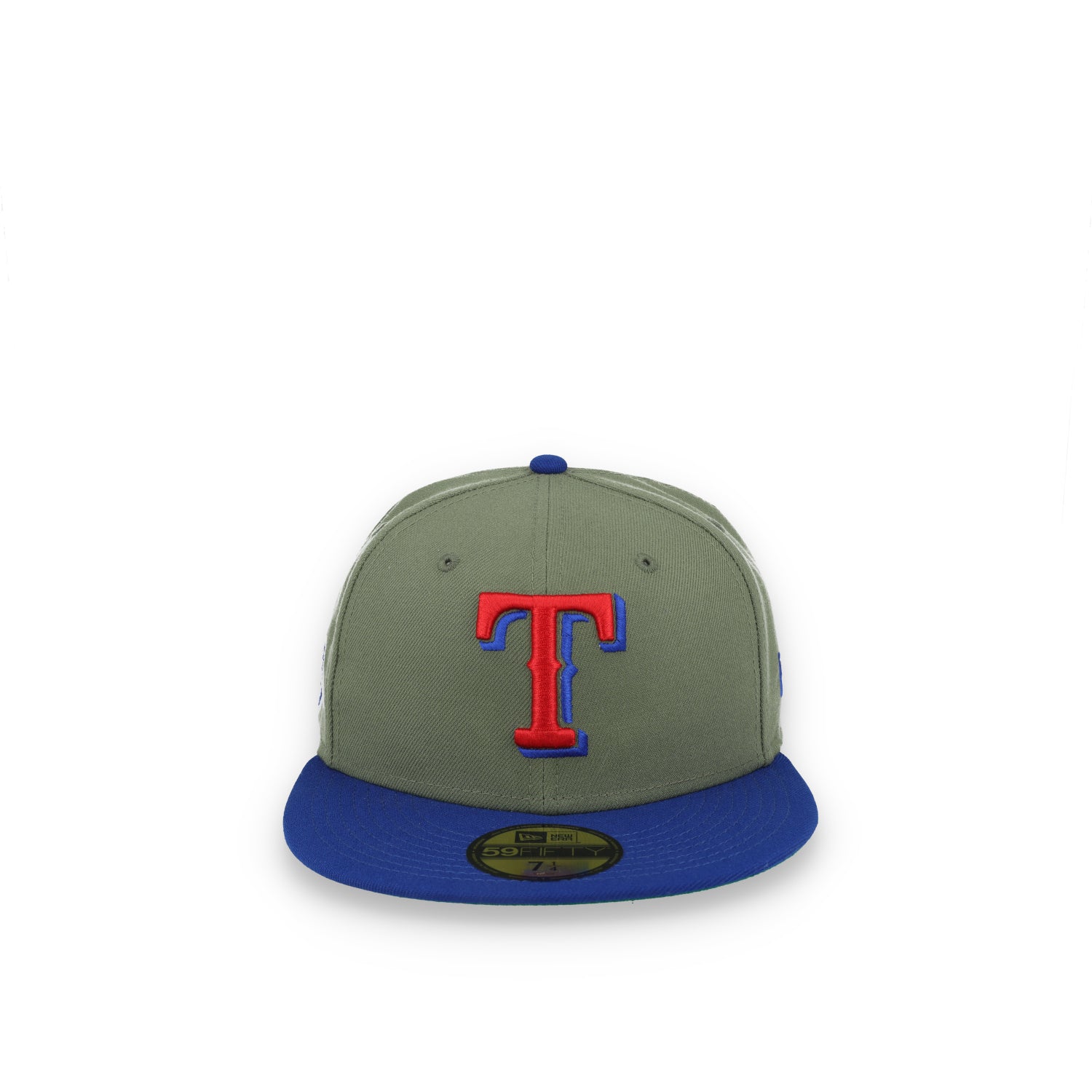 New Era Texas Rangers 50th Anniversary Side Patch 59FIFTY Fitted Hat- Olive Green