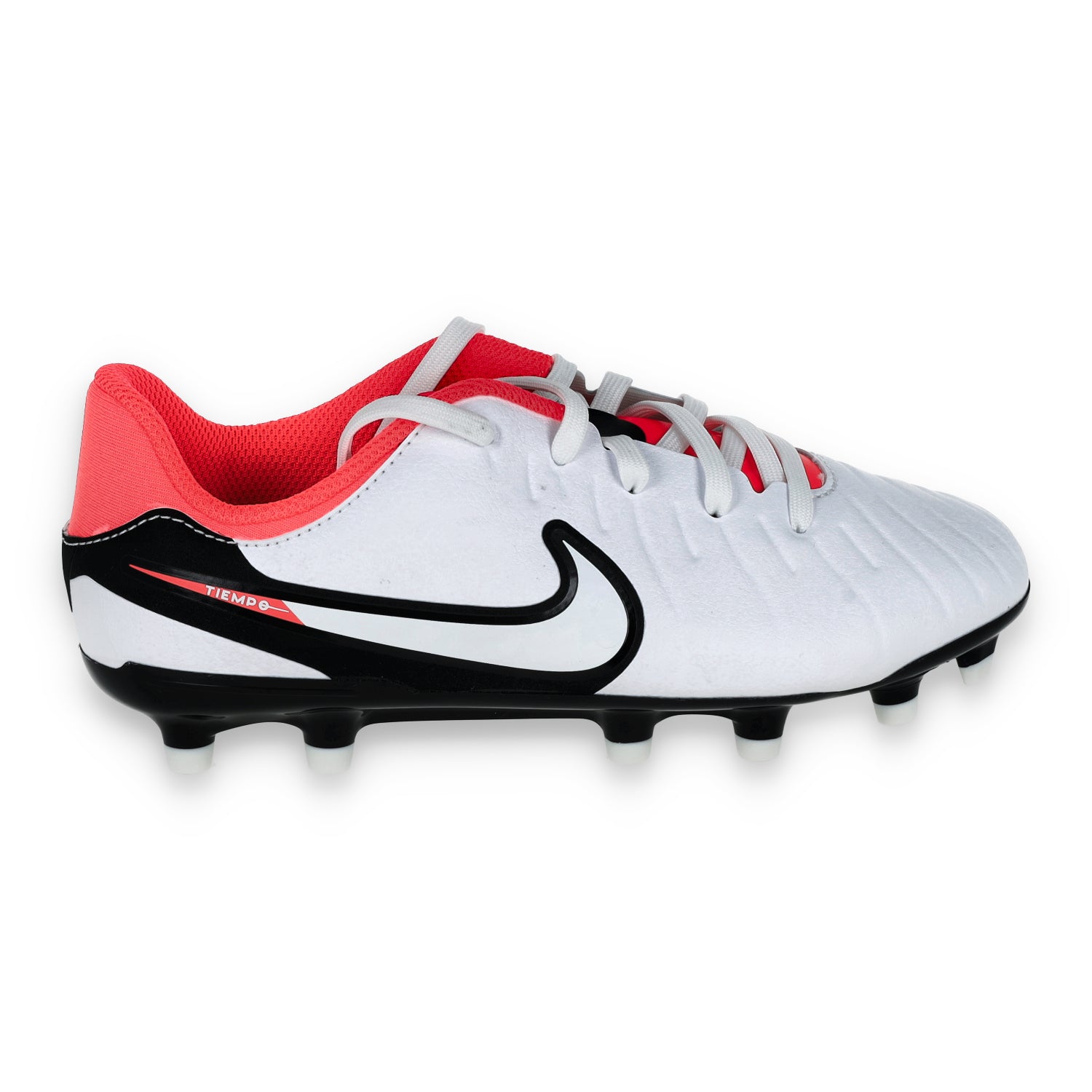 Nike Jr. Tiempo Legend 10 Academy FG-White/Black-Bright Crimson