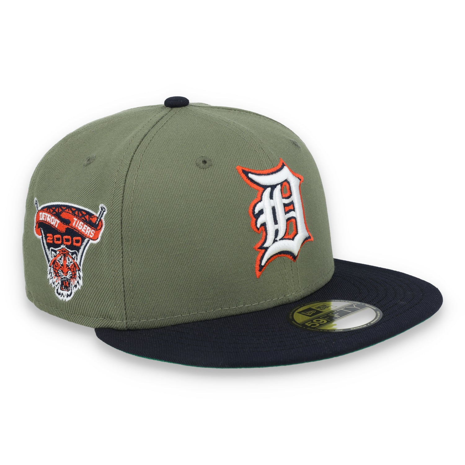 New Era Detroit Tigers 2000 All Star Game Patch 59FIFTY Fitted Hat-Olive Green