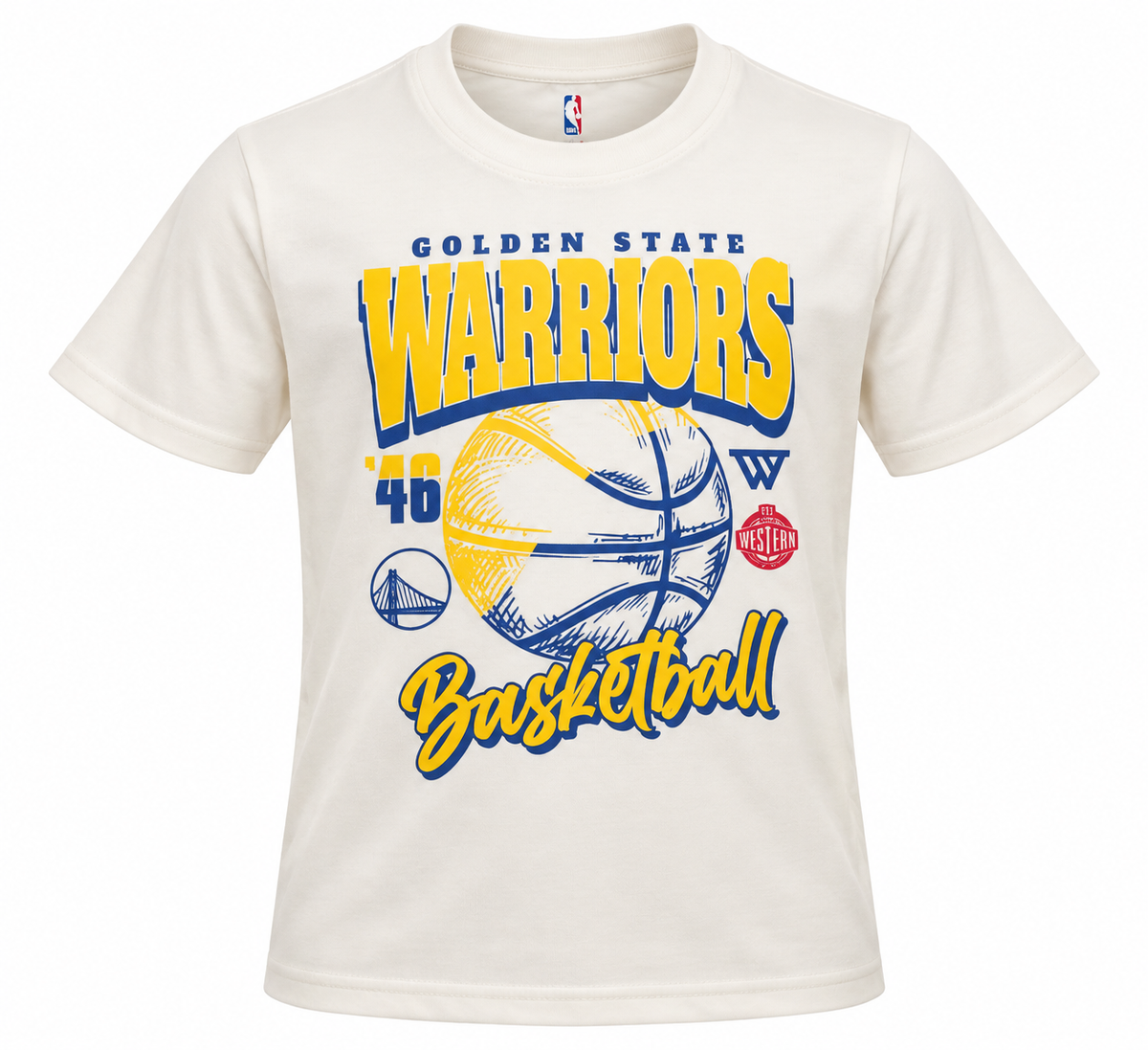 Youth NBA Golden State Warriors Classic Court T-Shirt-Cream