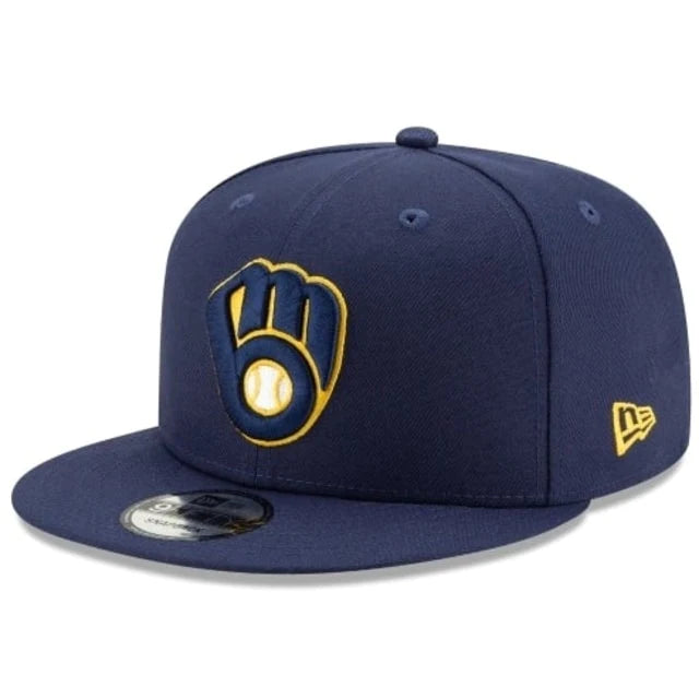 Milwaukee Brewers NEW ERA BASIC OTC COLLECTION SNAPBACK 9FIFTY-NAVY