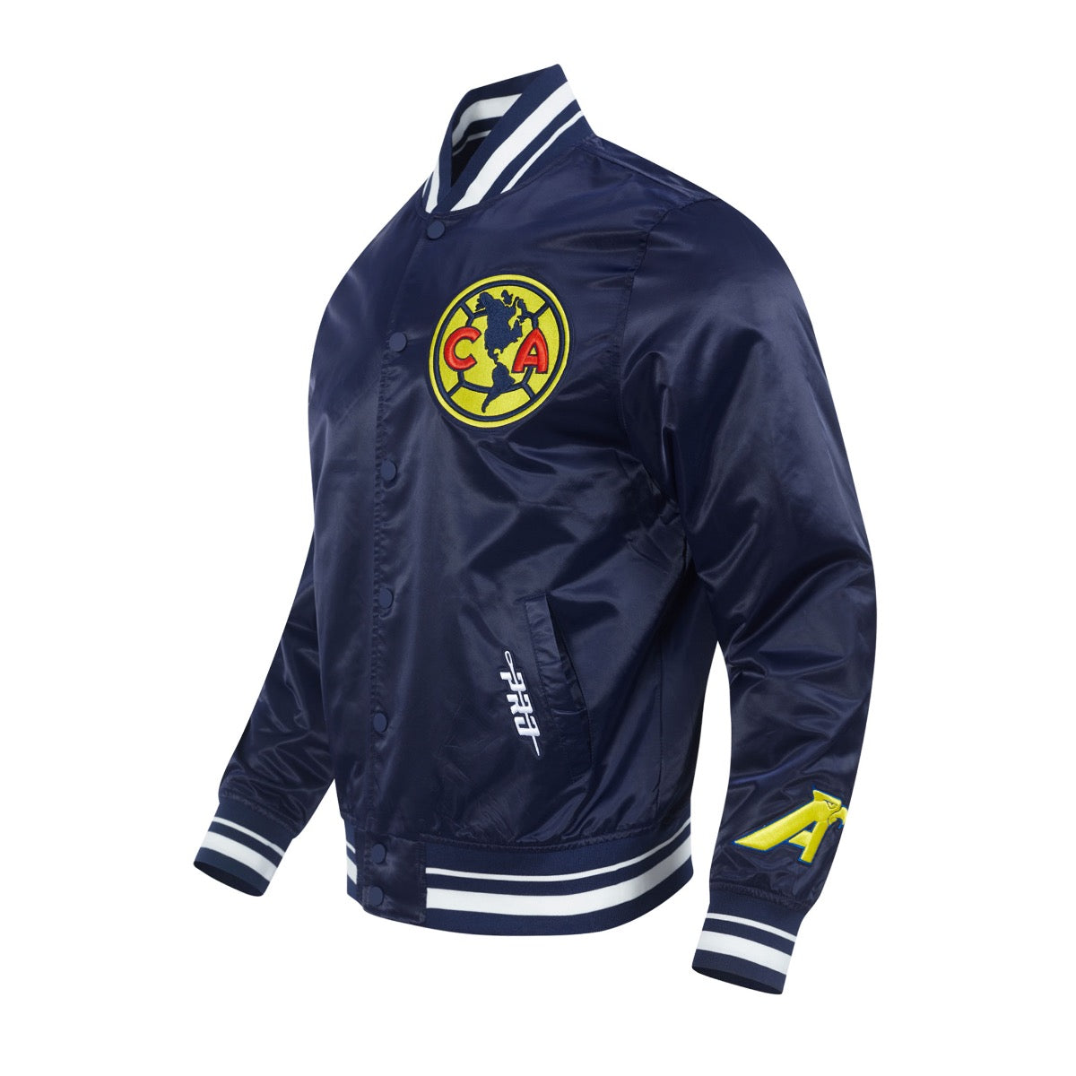 Pro Standard Club America Stadium Men's Rib Satin Jacket-Navy