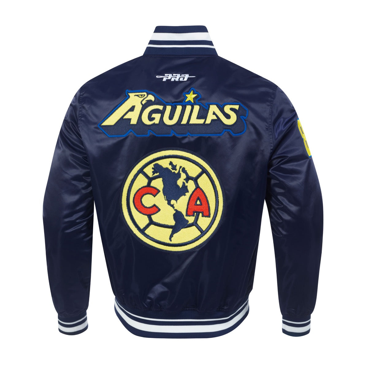 Pro Standard Club America Stadium Men's Rib Satin Jacket-Navy