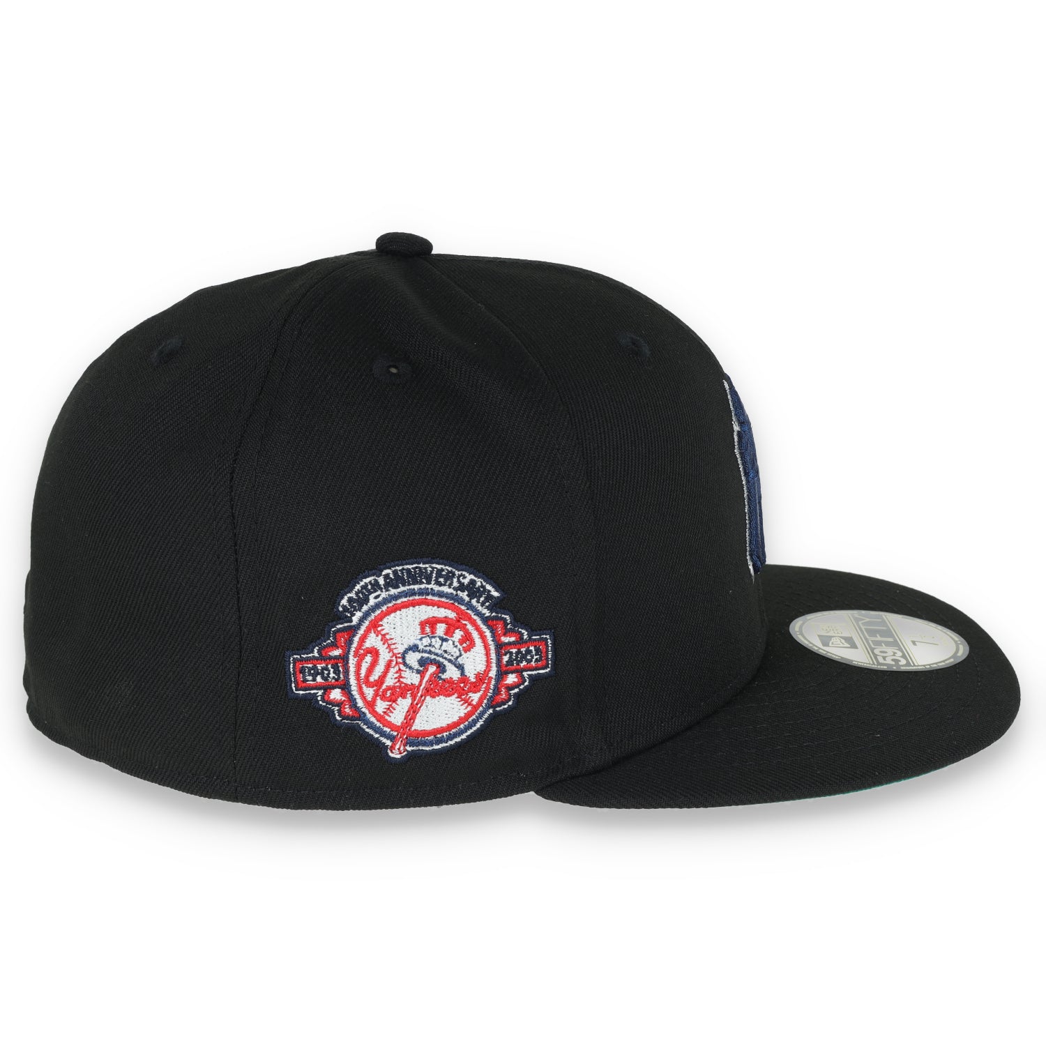 New Era New York Yankees 100th Anniversary Metallic Logo Side Patch 59fifty Fitted-Black