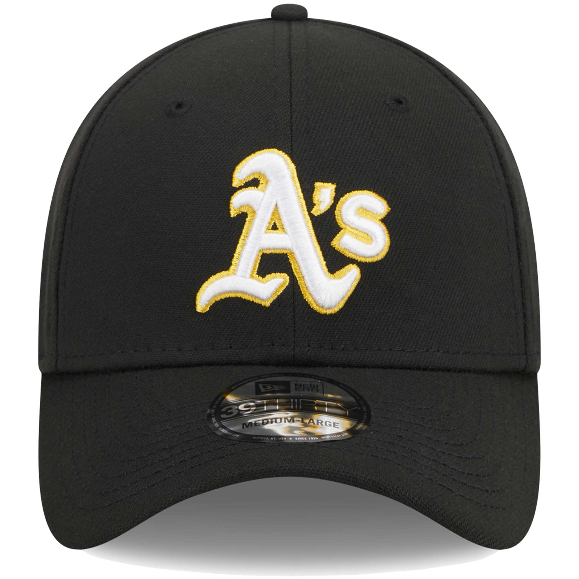 New Era Men's Oakland A's  39Thirty Team Classic Stretch Fit Hat-Black