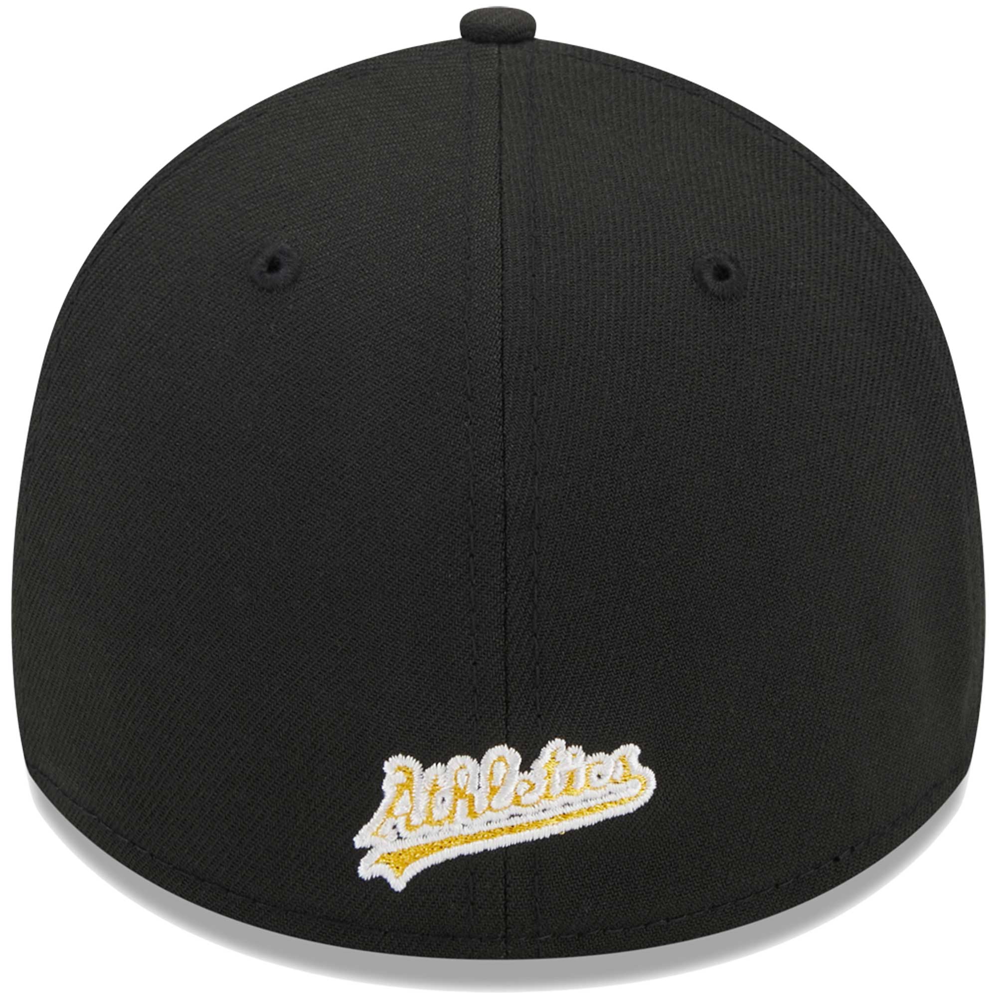 New Era Men's Oakland A's 39Thirty Team Classic Stretch Fit Hat-Black