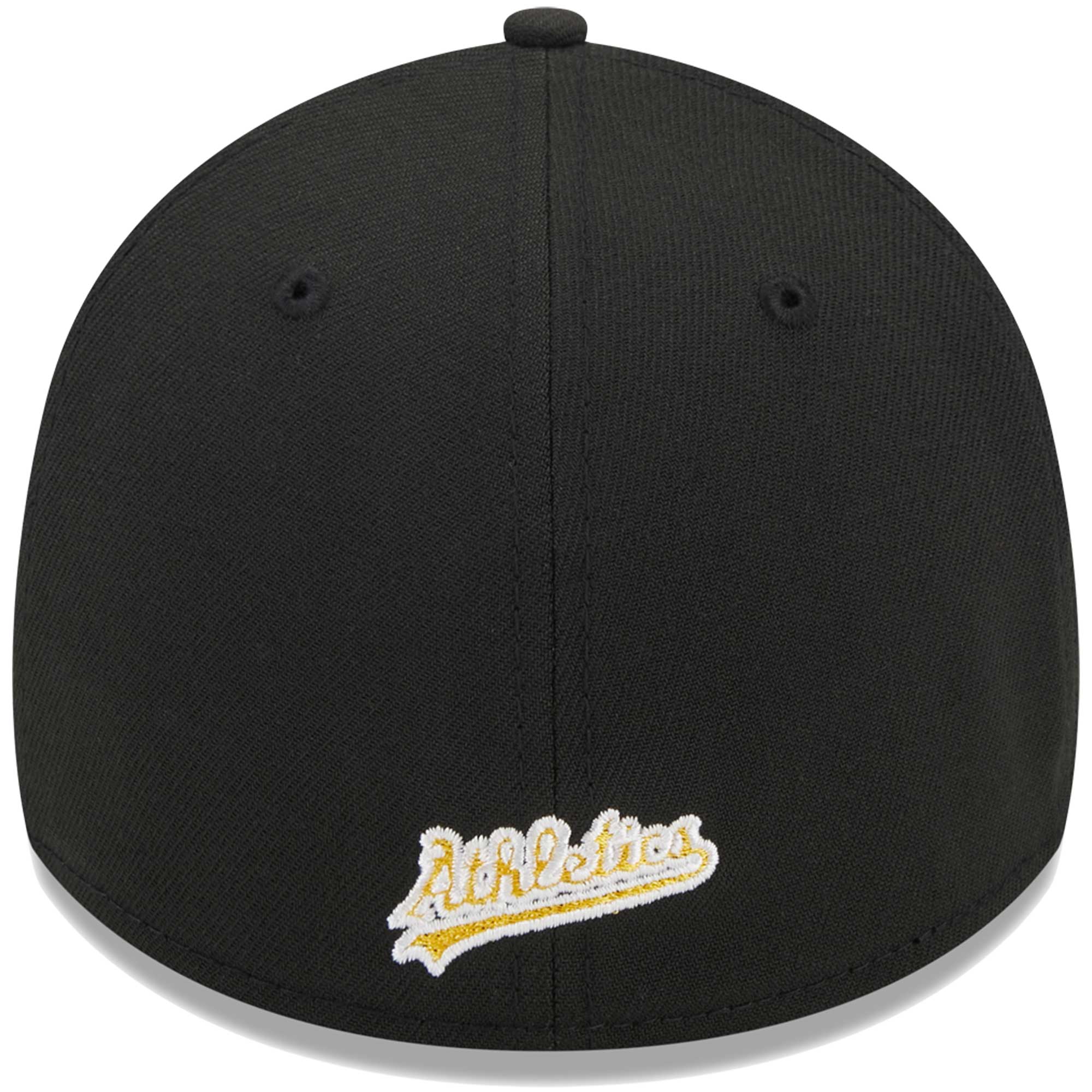 New Era Men's Oakland A's  39Thirty Team Classic Stretch Fit Hat-Black