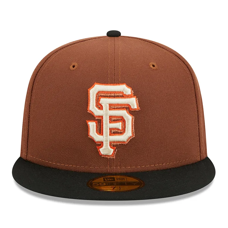 New Era San Francisco Giants Harvest 50th Side Patch 59fifty Fitted Hat-Brown