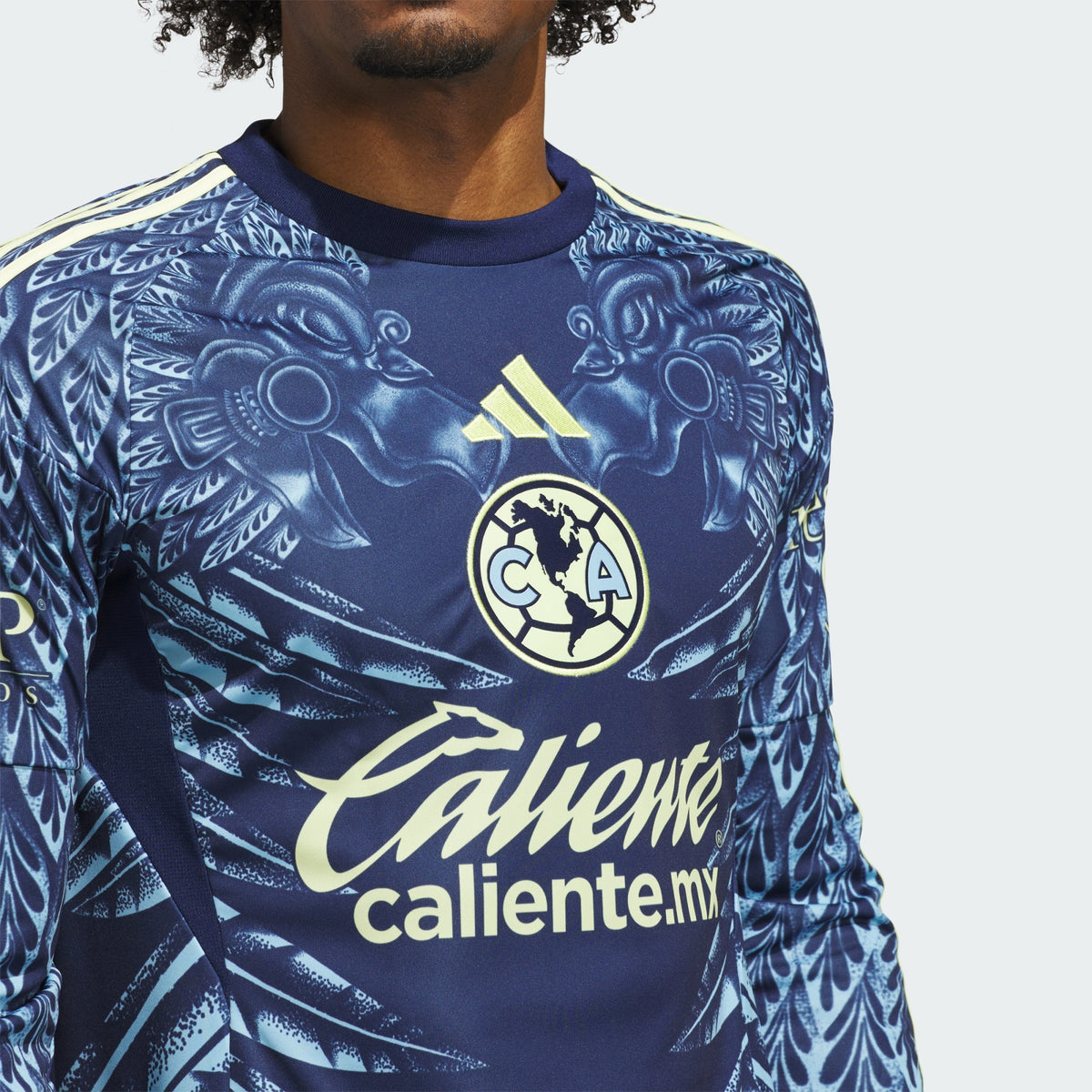 Adidas Club America 25/26 long sleeve away jersey JN8637 - front detail