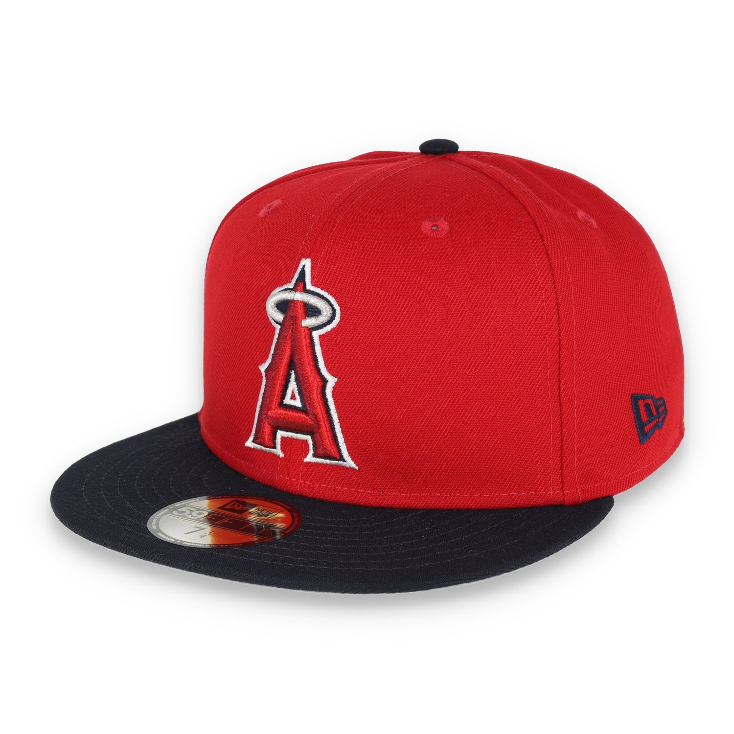 New Era Los Angeles Angels AL West 59Fifty Fitted Hat-Black/Red