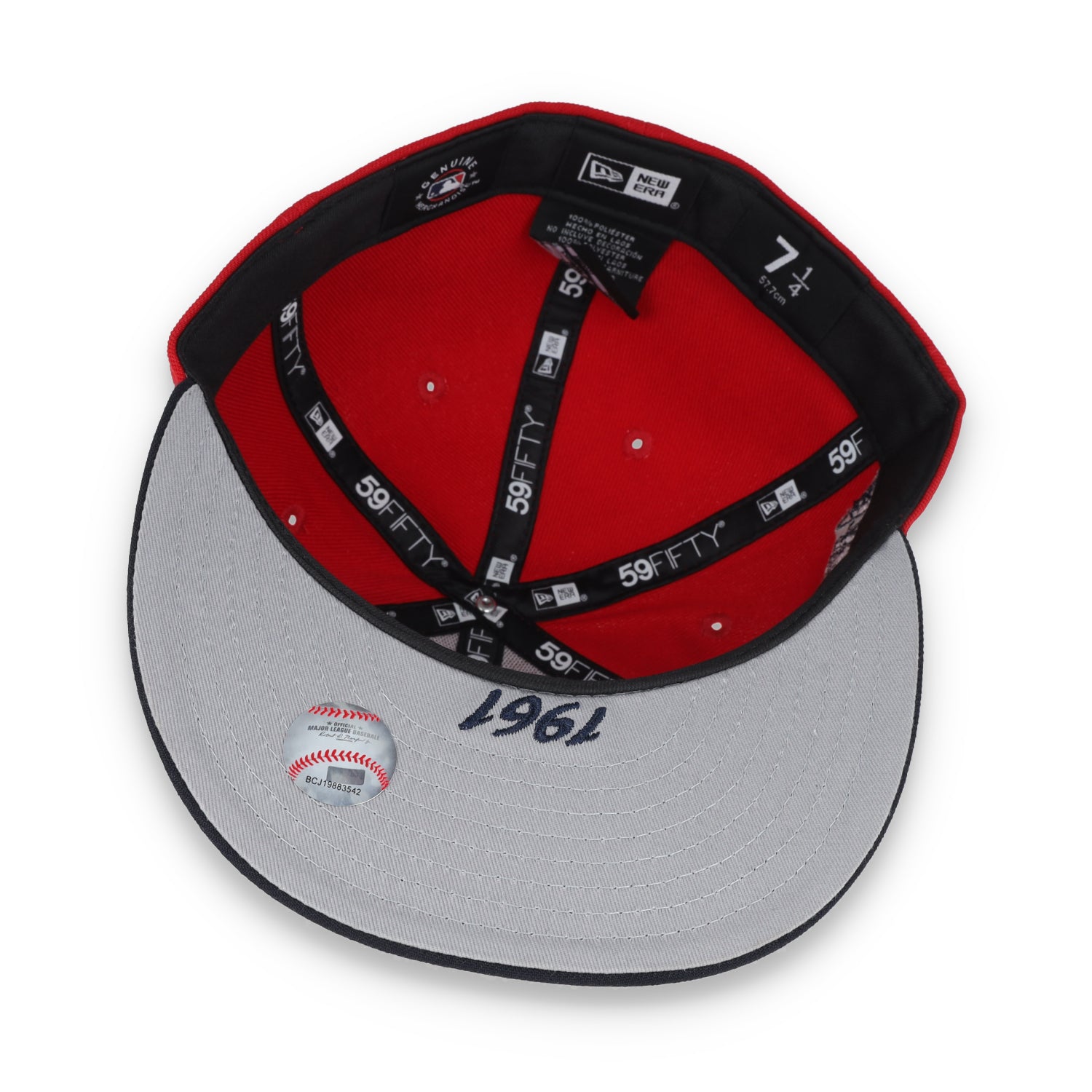 New Era Los Angeles Angels AL West 59Fifty Fitted Hat-Black/Red