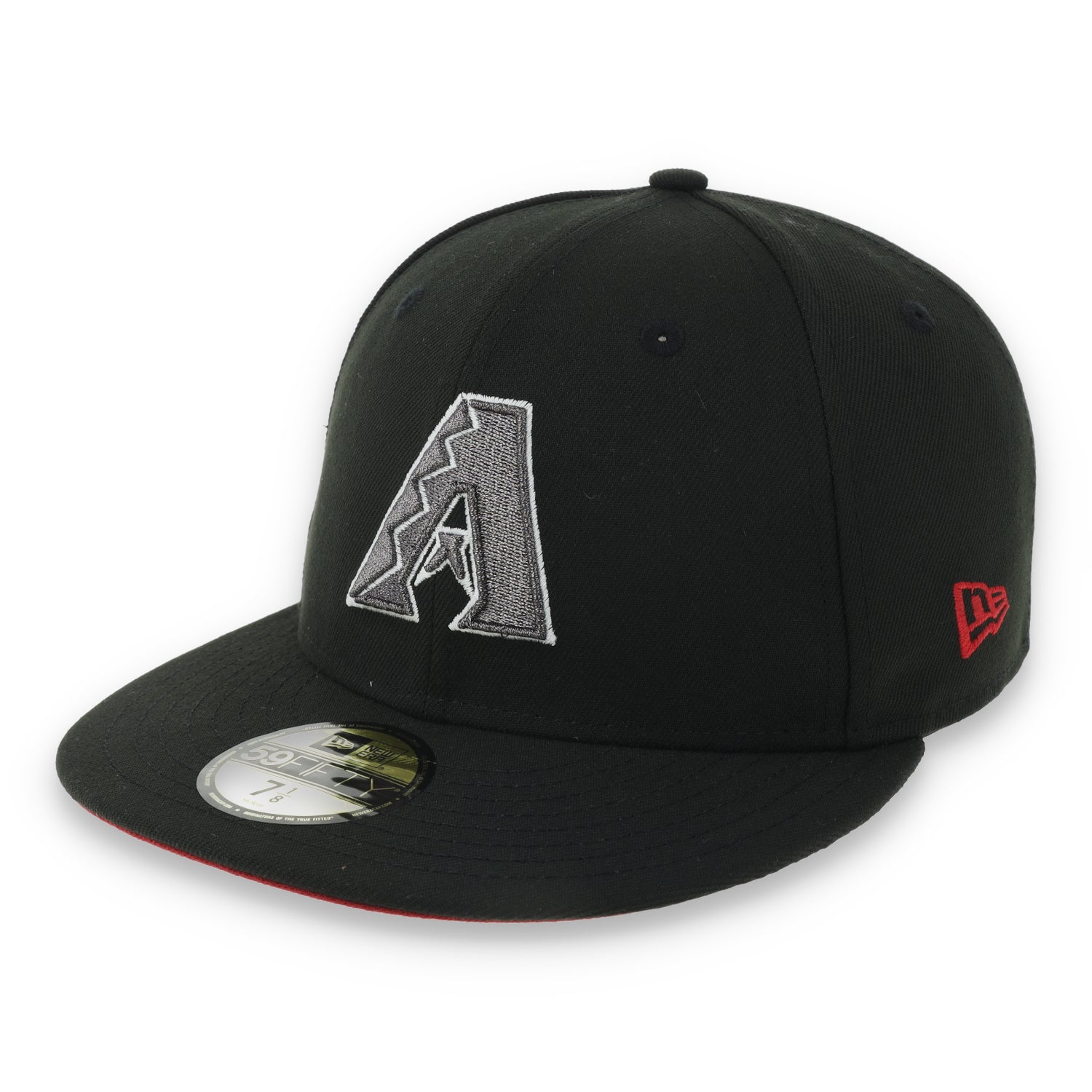 New Era Arizona Diamondback 1998 Inaugural Season Side Patch 59FIFTY Fitted Hat-Metallic Grey/Black
