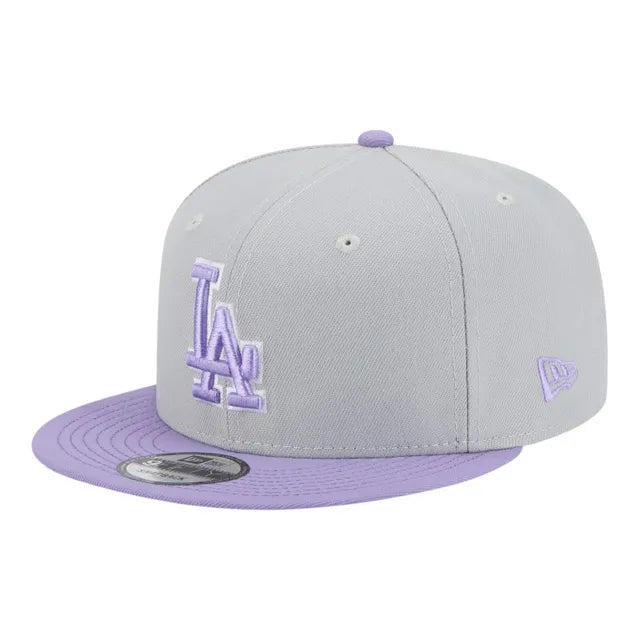 New Era Los Angeles Dodgers 2-Tone Color Pack 9FIFTY Snapback Hat -Gray/Purple