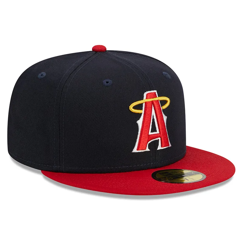 New Era Los Angeles Angels Laurel 59fifty Fitted Cap-Navy/Red