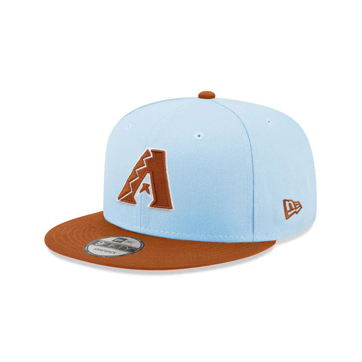 New Era Arizona Diamondbacks 2-Tone Color Pack 9FIFTY Snapback Hat -Light Blue/Rust