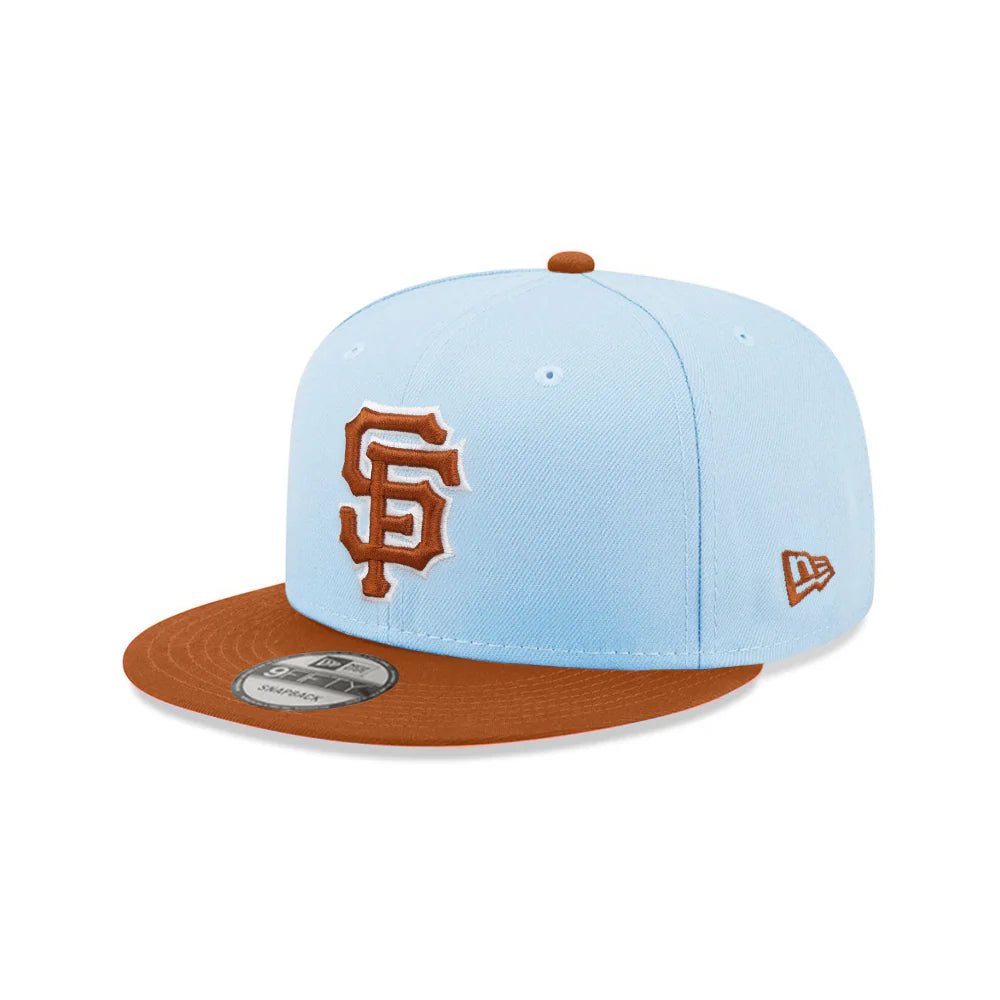 New Era San Francisco Giants 2-Tone Color Pack 9FIFTY Snapback Hat -Light Blue/Rust