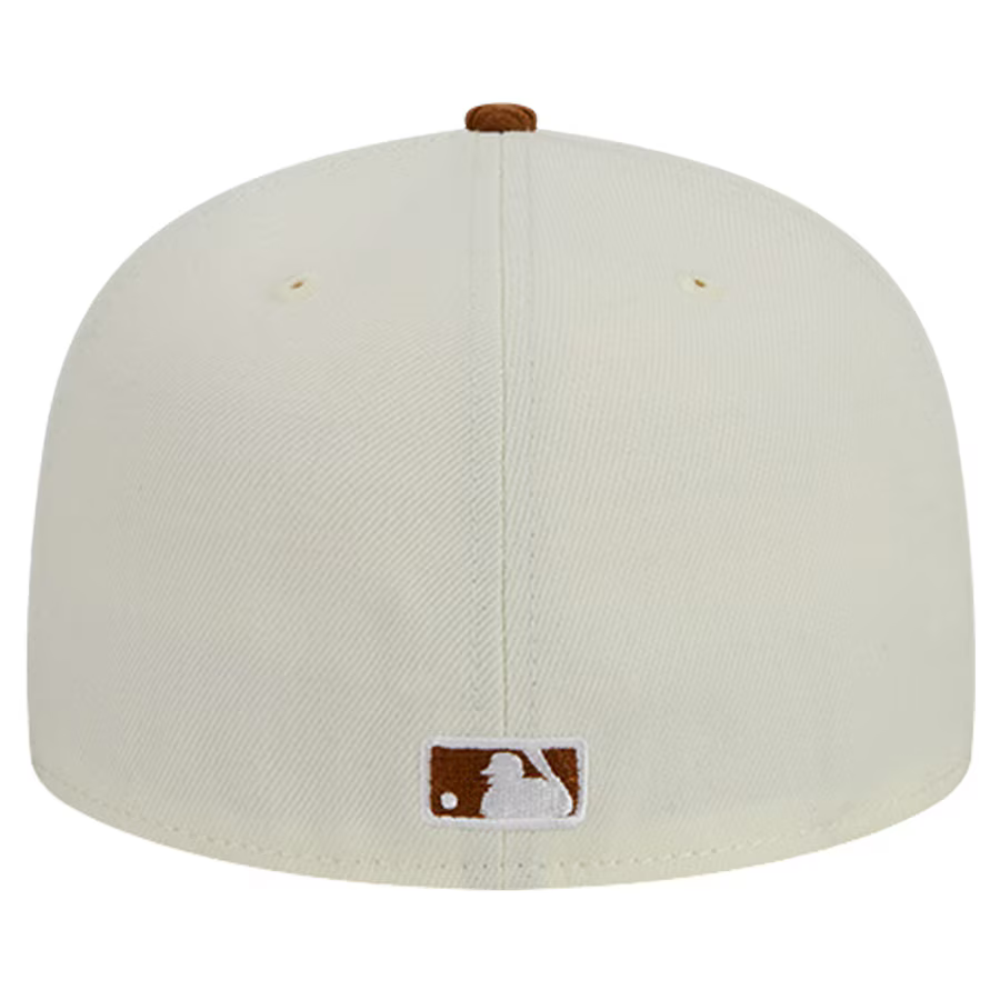 New Era Pittsburgh Pirates 2-Tone Corduroy Visor 59FIFTY Fitted Hat-Cream/Brown