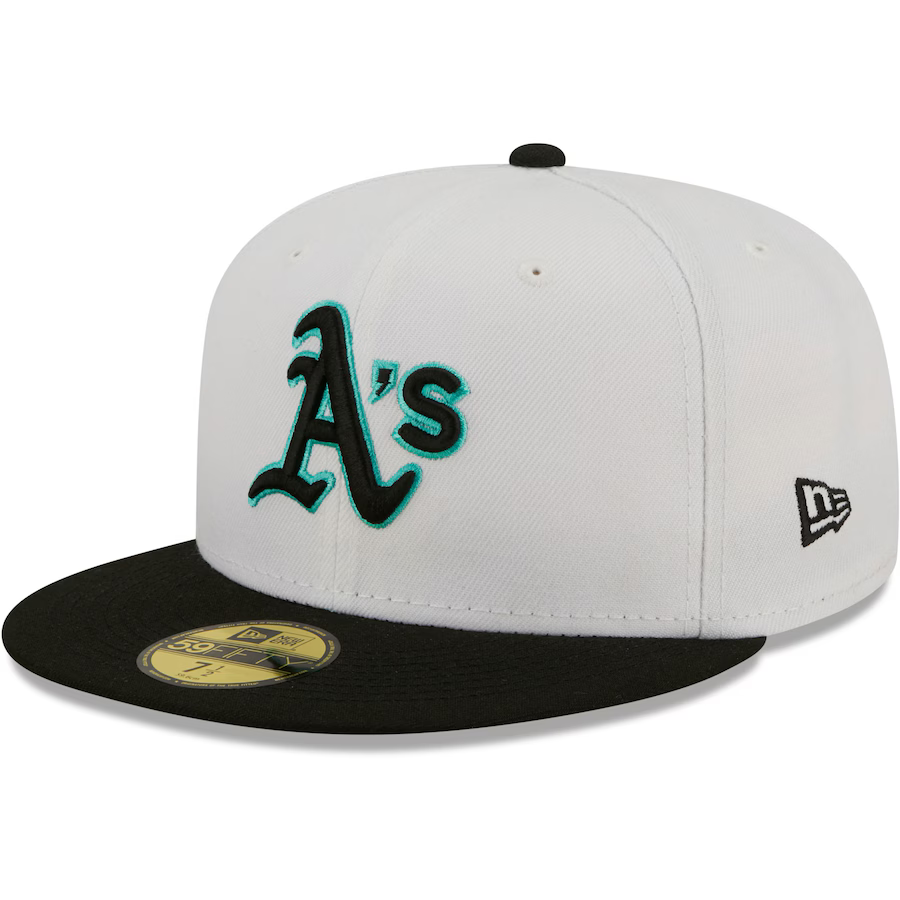 New Era Oakland Athletics 2-Tone Color Pack 59FIFTY Fitted Hat-White/Black