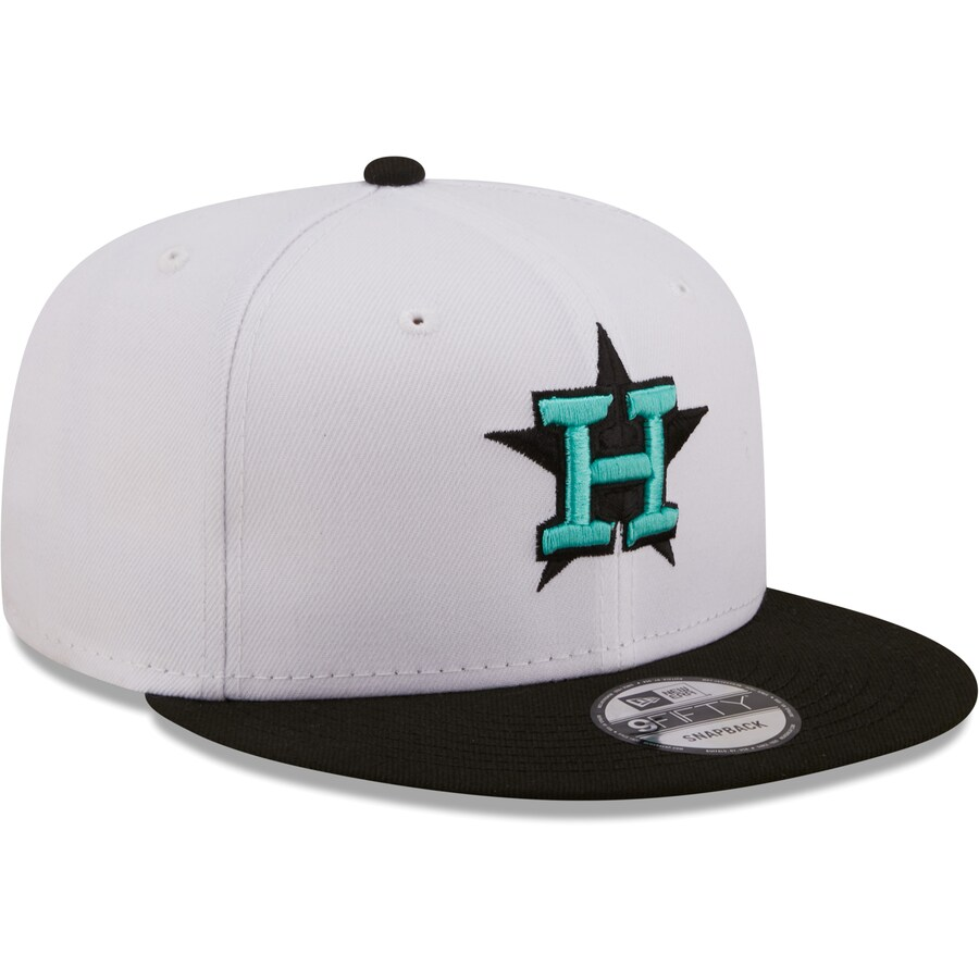 New Era Houston Astros Spring Color Pack Two-Tone 9FIFTY Snapback Hat-White/Black