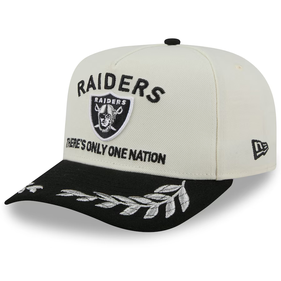 New Era Las Vegas Raiders 2025 NFL Draft A-Frame 9FIFTY Snapback Hat-Beige