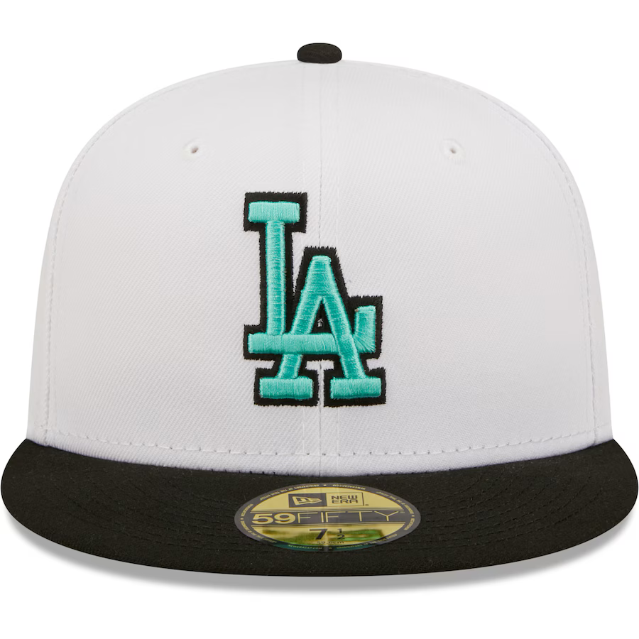 New Era Los Angeles Dodgers 2-Tone Color Pack 59FIFTY Fitted Hat-White/Black