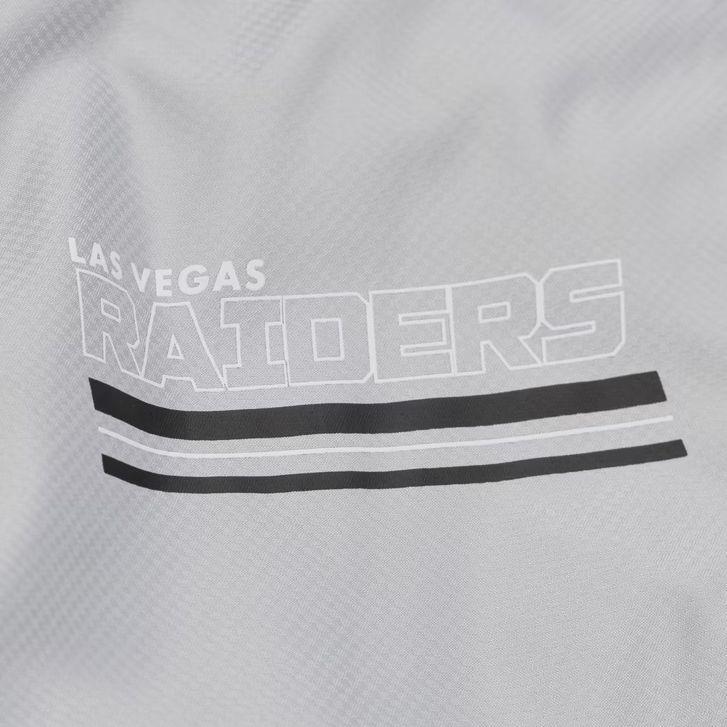 Mitchell & Ness Las Vegas Raiders Triple Check Premium Quarter-Zip Windbreaker