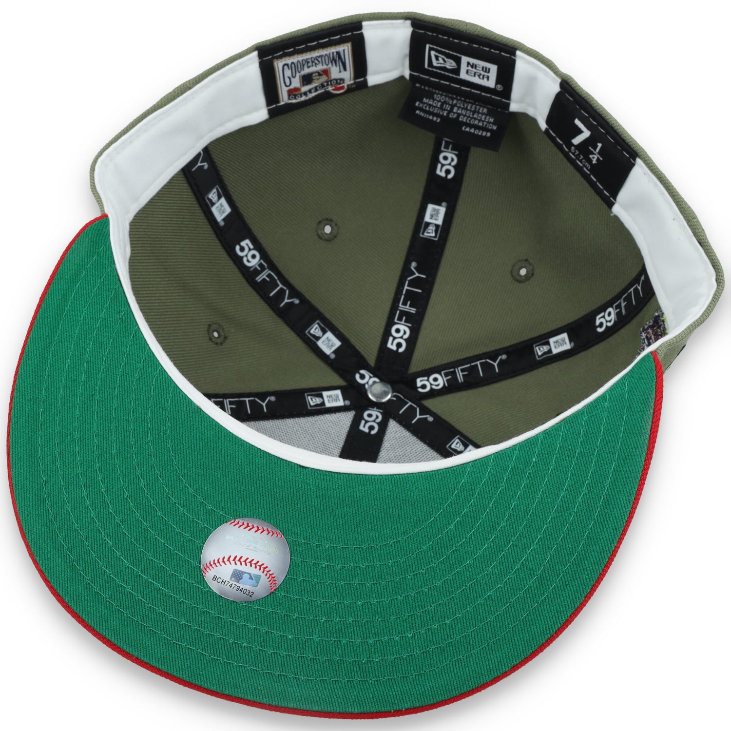 New Era Boston Red Sox 90th Anniversary Side Patch 59FIFTY Fitted Hat- Olive Green