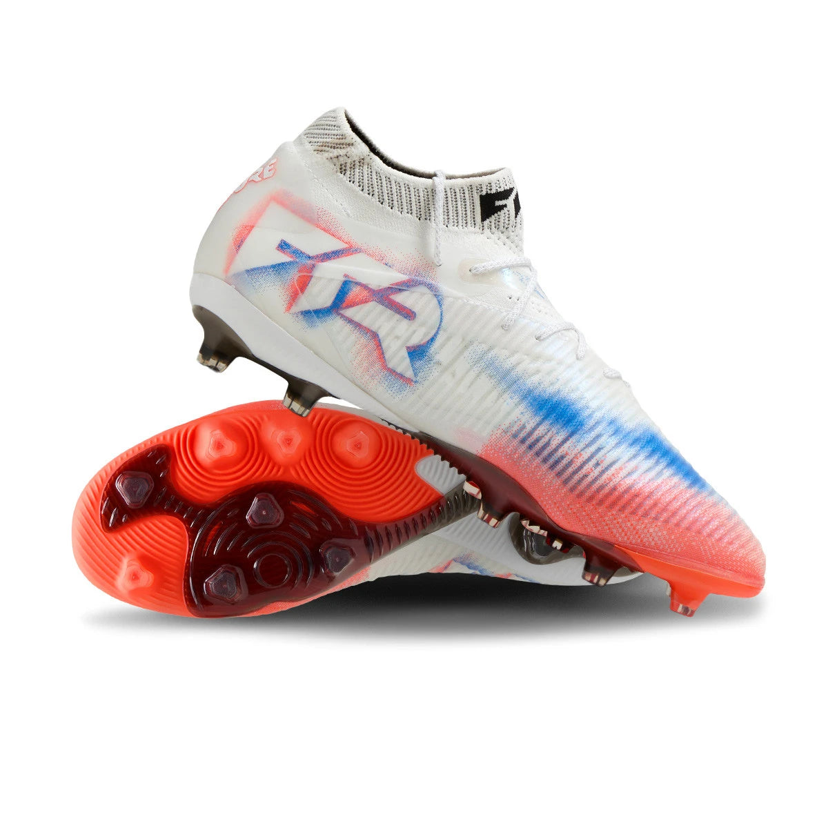 Puma Youth Future 8 Ultimate FG/AG-WHITE/BLACK/GLOWING RED