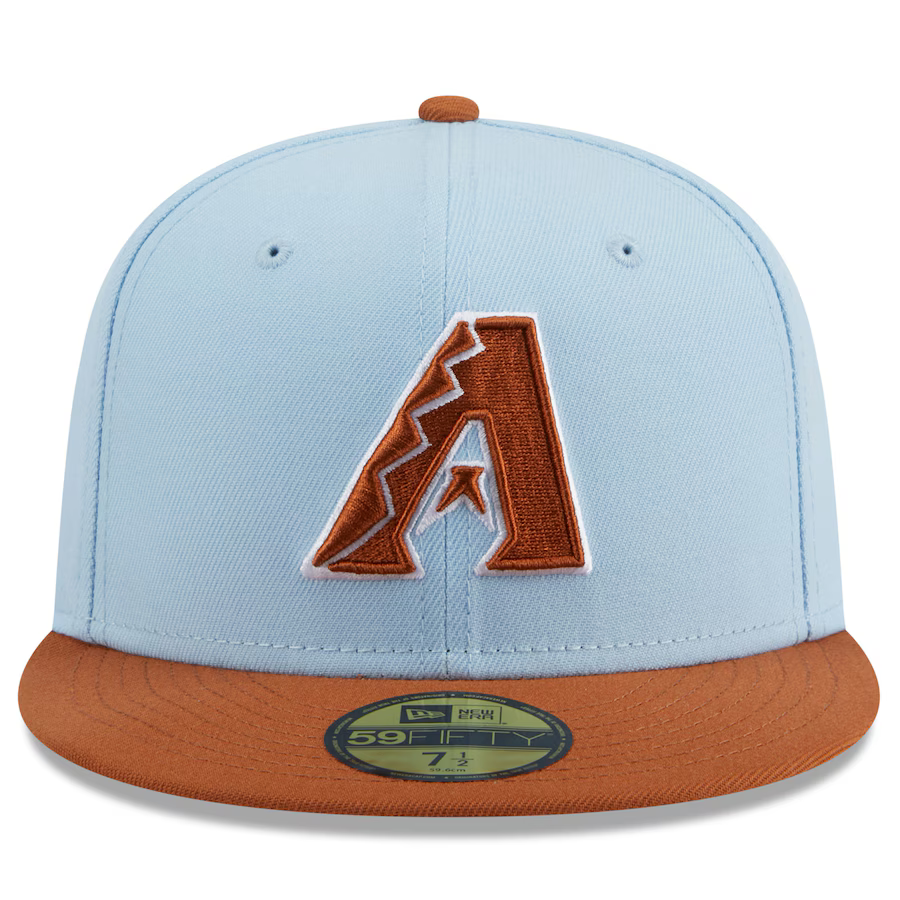 New Era Arizona Diamondbacks Color Pack 59FIFTY Fitted Hat-Light Blue/Rust Orange