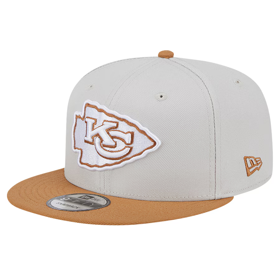 New Era Kansas City Chiefs 2-Tone Color Pack 9FIFTY Snapback Hat -Stone/Brown