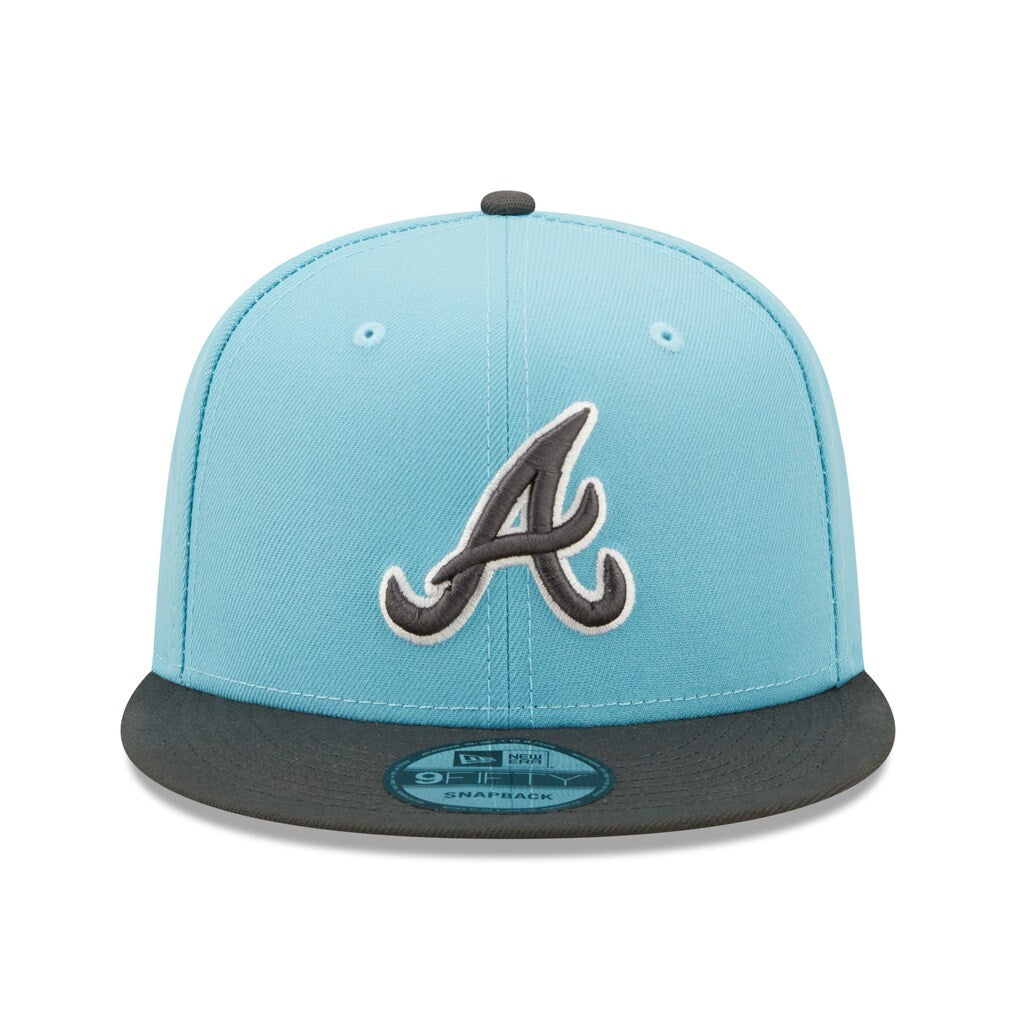 New Era Atlanta Braves 2-Tone Color Pack 9FIFTY Snapback Hat-Light Blue/Charcoal