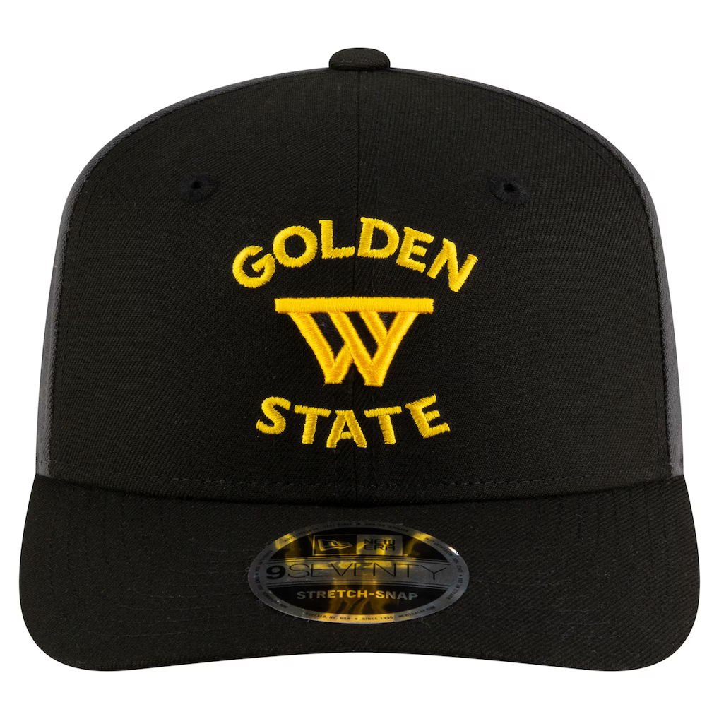 New Era Golden State Warriors Statement Edition 9SEVENTY Stretch-Snap Hat-Black